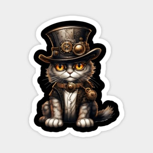 Cat Halloween Steampunk for Cat Lovers Magnet