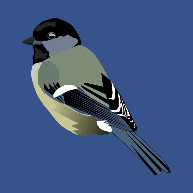 Fun little chickadee bird with 4 stylized options by FTLOG