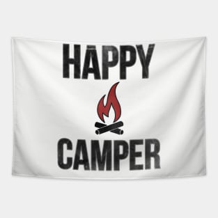 Distressed Happy Camper Camping Campfire Tapestry