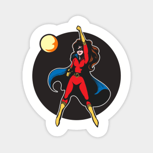 Girl in Superhero Costume Magnet