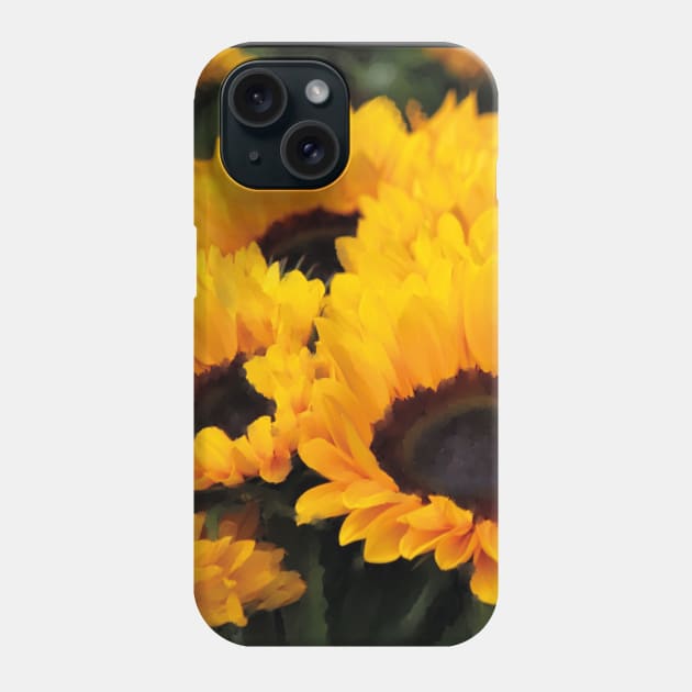 Cheerful Yellow Sunflowers Phone Case by thesnowwhyte