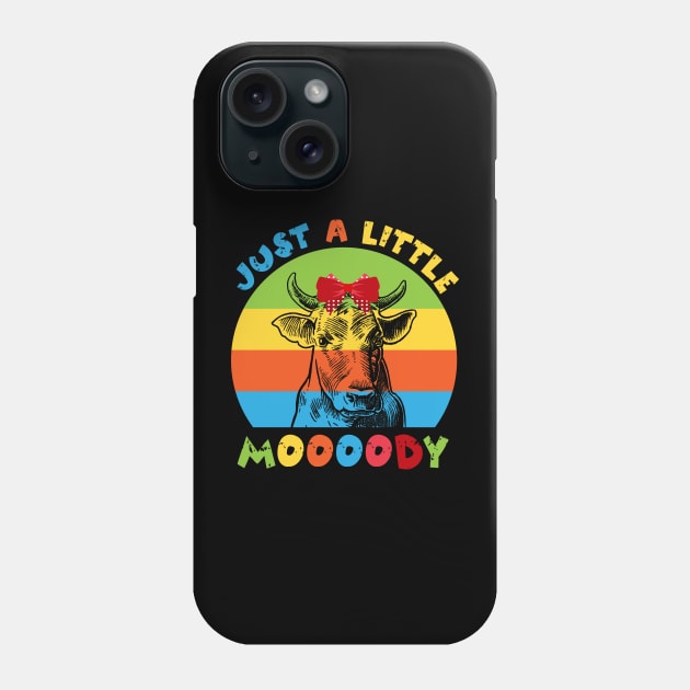 Just A Little Moody Cow Lover Phone Case by Teewyld