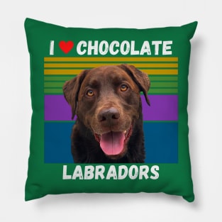 I Love Chocolate Labs Pillow