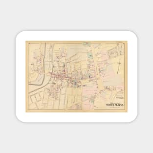 Vintage Map of White Plains NY (1881) Magnet