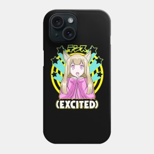 Anime Japanese Girl Manga Excited Face Cute Otaku Phone Case