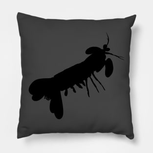 Peacock mantis shrimp (Odontodactylus scyllarus) silhouette Pillow