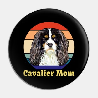 Tri Colored Cavalier King Charles Spaniel Mom Pin