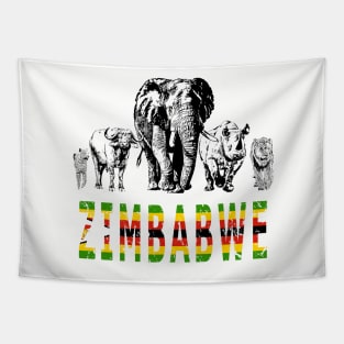 Africa's Big Five for Zimbabwe Fans Tapestry