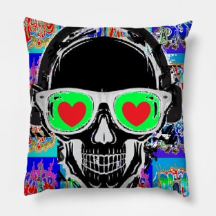 Graffiti Tattoo Skull Rock 7 Pillow