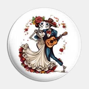 Day Of The Dead Dancing Skeletons 9 Pin