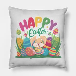 Happy easter cute bunny Pillow