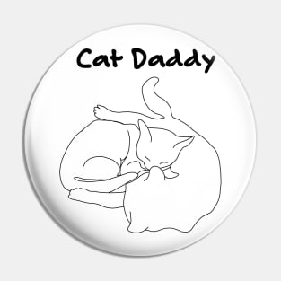 Cat Daddy- Simple Cat Doodle Pin