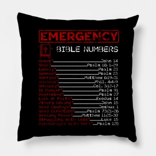 bible emergency hotline numbers, Pillow