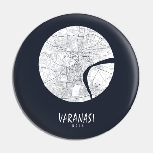 Varanasi, India City Map - Full Moon Pin