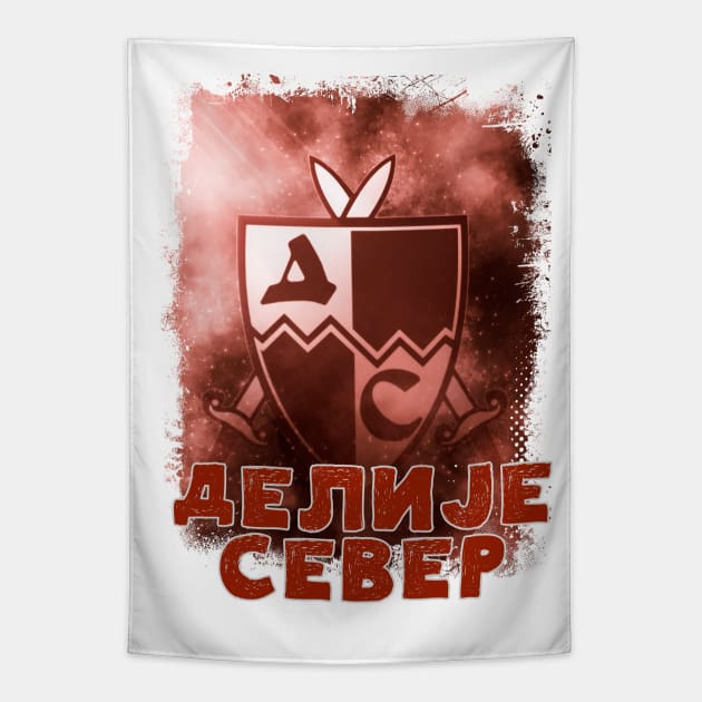 Delije Sever Crvena Zvezda Beograd - Red Star Belgrade Serbia ULTRAS Tapestry by Naumovski