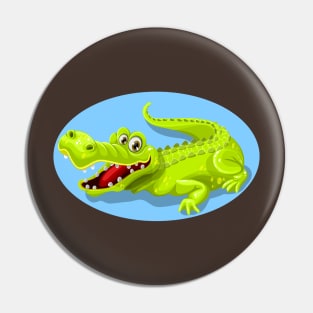 Cartoon Crocodile Vector Design Pin