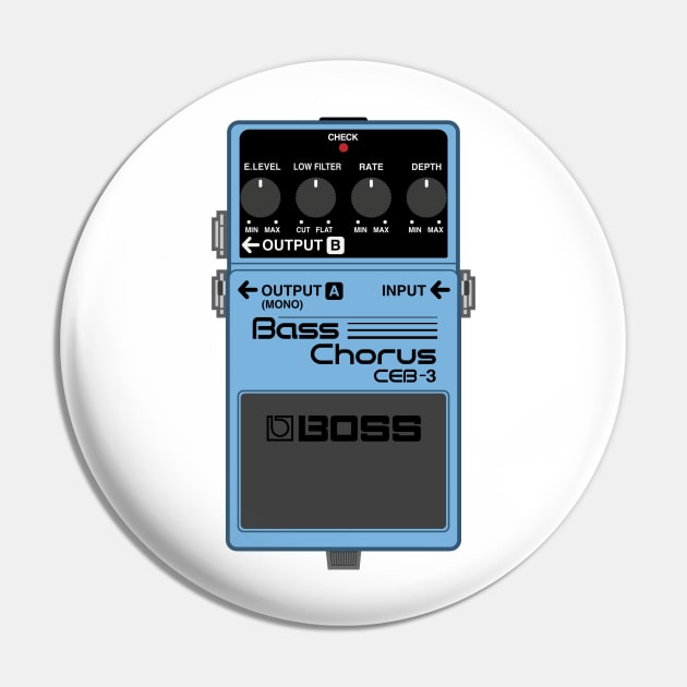 Boss CEB-3 Bass Chorus Guitar Effect Pedal Pin by conform