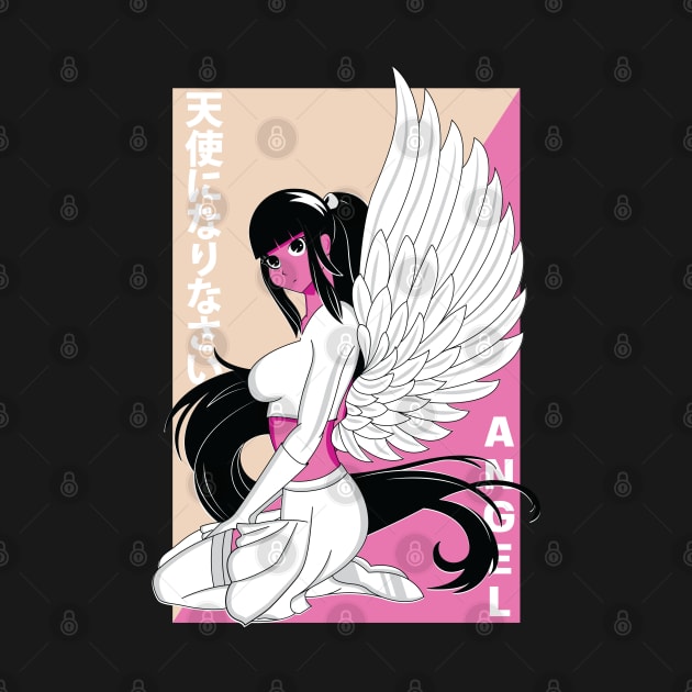 Anime Girl With Angel Wings by Femmepod