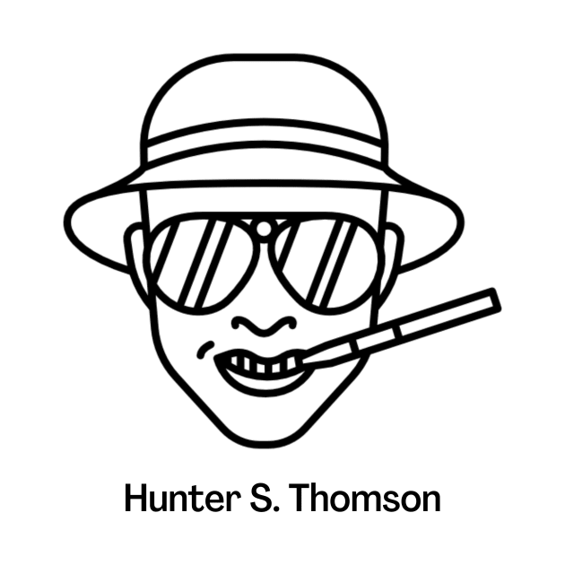 Hunther S. Thompson Design by WrittersQuotes