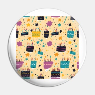 Happy Birthday Party Celebration Pattern 20 Pin