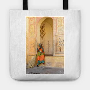 Workers in Amer Fort 01 Tote