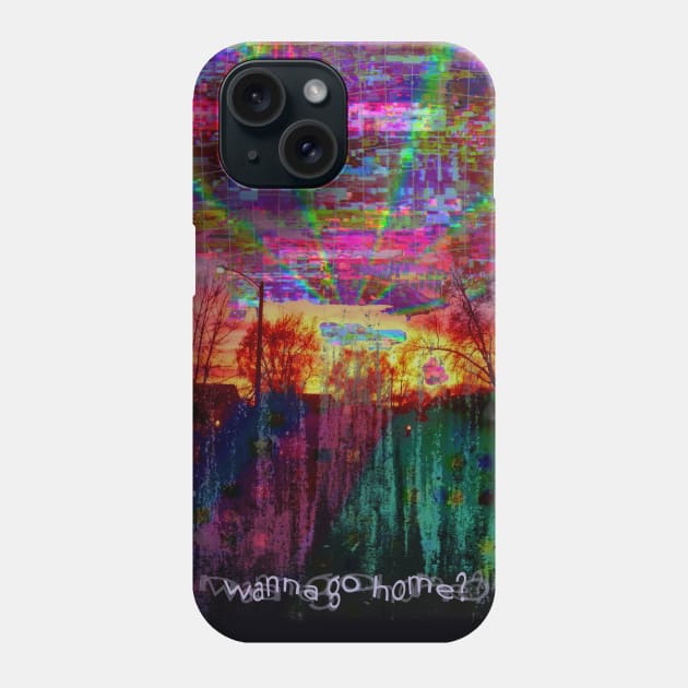 LSD Sky (Wanna Go Home?) Phone Case by Psych0kvltz