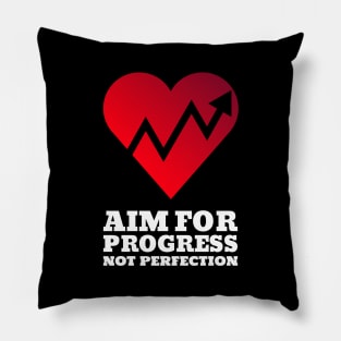 Workout Motivation | Aim for progress not perfection Pillow