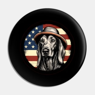 Patriotic Saluki Pin