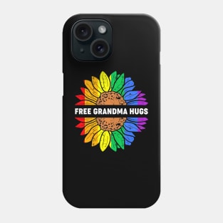 Free Grandma Hugs Lgbt Daisy Hippie Gay Pride Phone Case