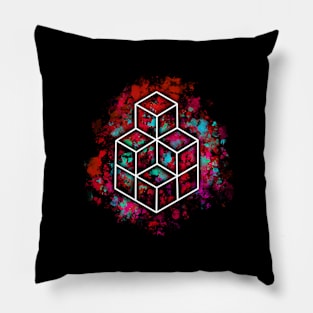 Cubi astratti rossi Pillow