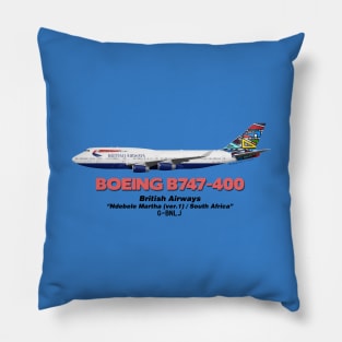 Boeing B747-400 - British Airways "Ndebele Martha (ver.1) / South Africa" Pillow