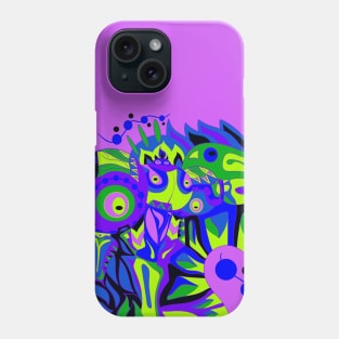 violet alien ecopop Phone Case