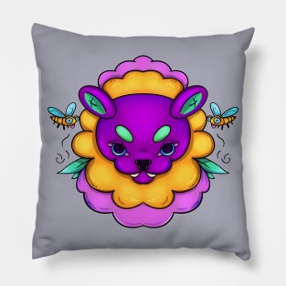 Bear Flower Pillow