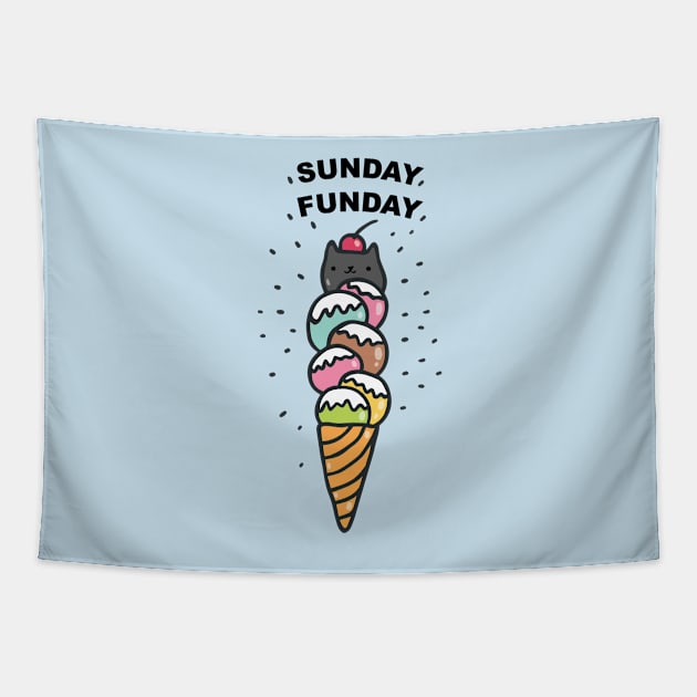 Sunday Funday Icescream Tapestry by hothippo