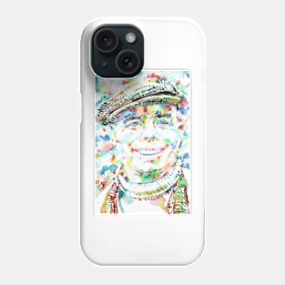 JEAN RENOIR watercolor portrait Phone Case