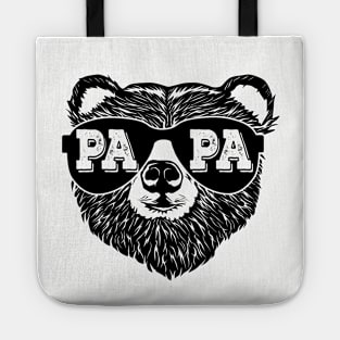 Retro Papa Bear New Dad Father's Day Daddy Birthday Family Tote