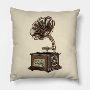 Turntable cartoon illustration Pillow