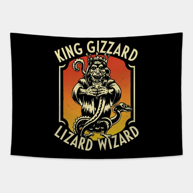 King Gizzard & the Lizard Wizard are an Australian rock band formed in 2010 in Melbourne, Victoria. The band's current lineup consists of Stu Mackenzie, Ambrose Kenny-Smith, Cook Craig, Joey Walker, Lucas Harwood, and Michael Cavanagh. Tapestry by Aldrvnd