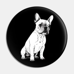 French Bulldog Sketch Pin