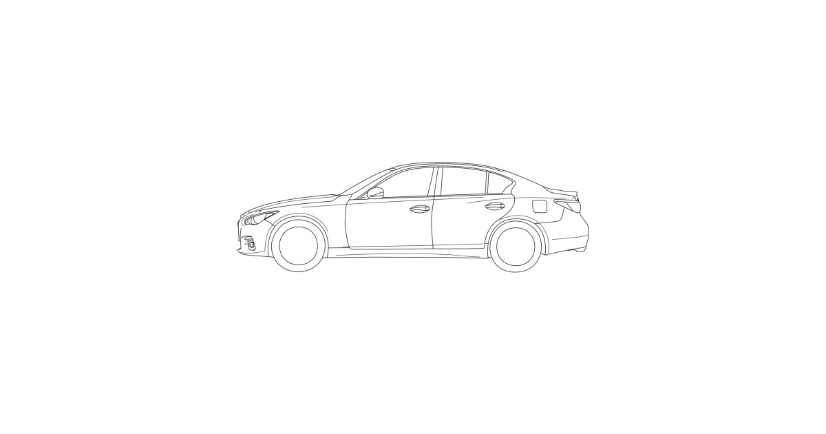 Infiniti Q50 Lineart (Side)  Infiniti Q50  TShirt  TeePublic