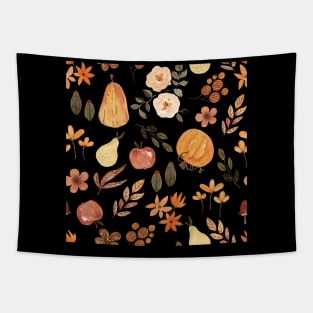 Autumn Fruits and Flowers Tapestry