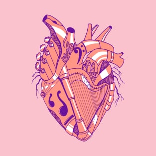 Violet Dahla No 2 Musical Heart T-Shirt