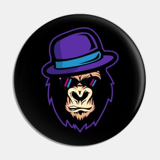 monkey face retro Pin