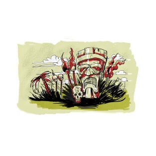 Olcano volcano opaque tiki postcard T-Shirt