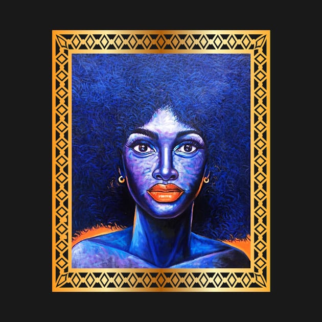 Afro African Woman, Afro Hair, African Artwork by dukito