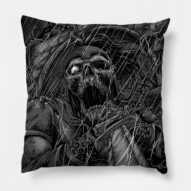 The Skull Warrior Pillow by Johanrahadi