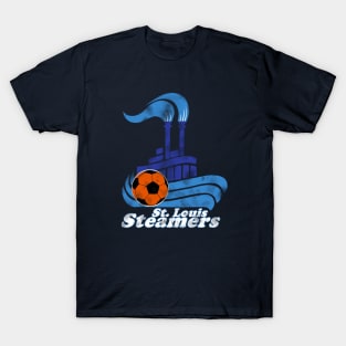 NEW VINTAGE ST. LOUIS STEAMERS SOCCER SHORT SLEEVE T SHIRT, MISL RETRO