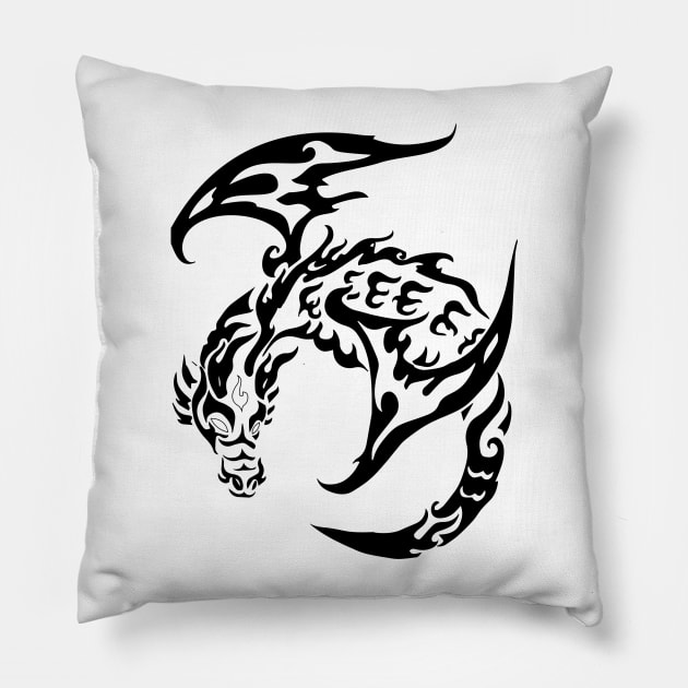 Dragon Pillow by linesdesigns