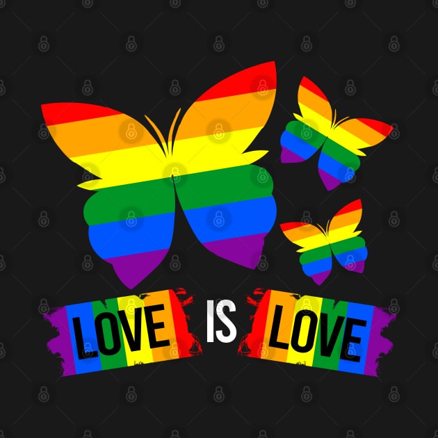 Love is Love Rainbow Butterflies - Gay Pride by dnlribeiro88