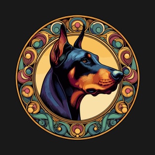 Art Nouveau Doberman Pinscher - Doberman Owners Gift T-Shirt